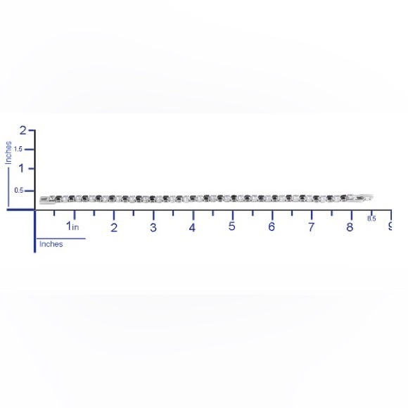 Simulated Black & White Diamond Tennis Bracelet in Silvertone (8 in) 7.9… - Picture 13 of 16